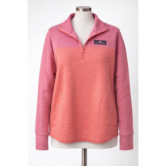 Vineyard Vines Sweaters - Vineyard Vines Shep Shirt Quarter Zip Pink Large EUC